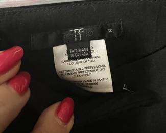 Black Wool Blend Trousers by Trina Turk