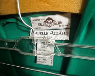 Isabelle Allard Paris Green Wool Blend Garment