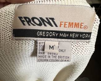 Front Femme Gregory Mah New York Cream Knit Top