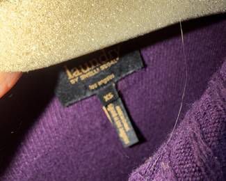 Purple Knit Sweater Laundry by Shelli Segal