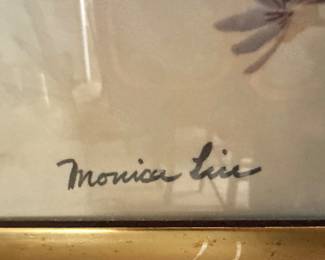 $1200, Monica Liu Framed Floral Panel Triptych Wall Art Set