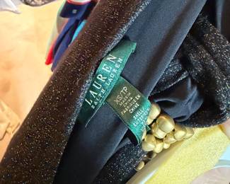 Lauren Ralph Lauren Metallic Black Knit Top