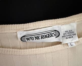 Ribbed Silk Spandex Knit Top by Wayne Rogers