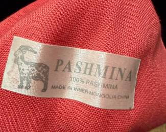 Red 100% Pashmina Scarf from Inner Mongolia