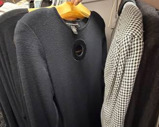 Emporio Armani Black Knit Top with Circular Chest Cutout