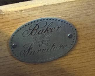 Baker Furniture Metal Maker Mark Plaque