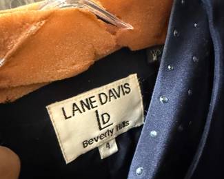 Navy Embellished Lane Davis Beverly Hills Dress
