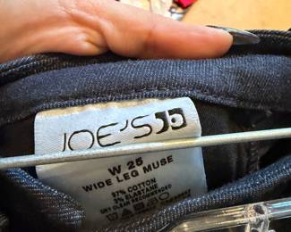 Joe's Jeans Wide Leg Muse Black Denim Size 25