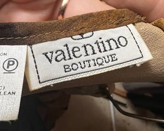 Valentino Boutique Brown Suede Leather Garment