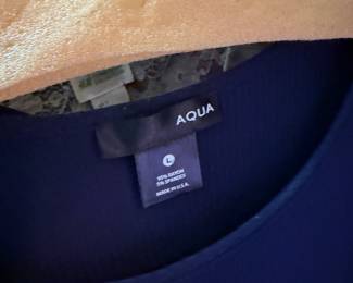 Rayon Spandex Navy Blue Knit Top by Aqua
