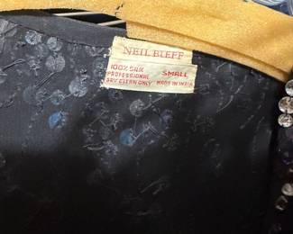 Neil Bieff Sequin Embroidered Silk Evening Jacket