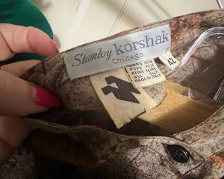 Stanley Korshak Silk Printed Button Down Shirt