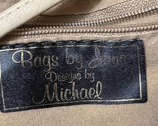 $55,  Bags by Jane / Designs by Michael Cream Soft Leather Oversized Clutch Slouch Purse Boho