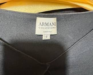 Armani Collezioni Charcoal Grey Italian Dress Size 8