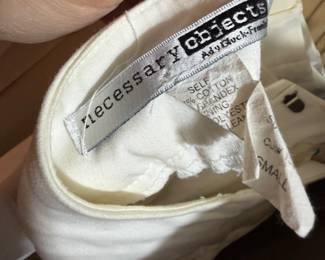 White Cotton Blend Skirt by Necessary Objects