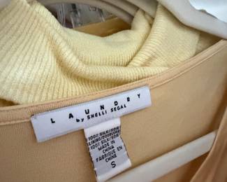 Laundry by Shelli Segal Yellow Silk Sleeveless Top