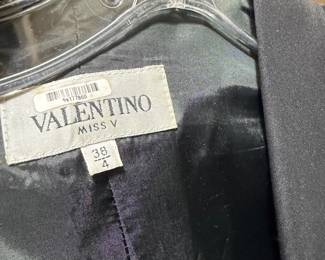 Valentino Miss V Black Tailored Wool Blazer