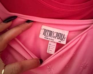 Ritmo di Perla Pink Beaded Italian Sleeveless Garment