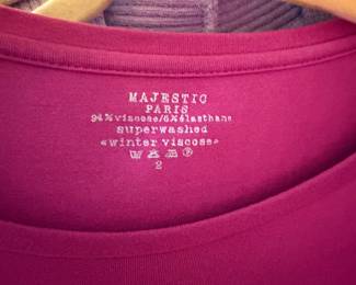 Majestic Paris Magenta Winter Viscose Knit Top
