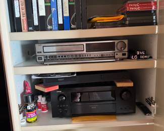 Denon AV Receiver and JVC S-VHS Player Collection