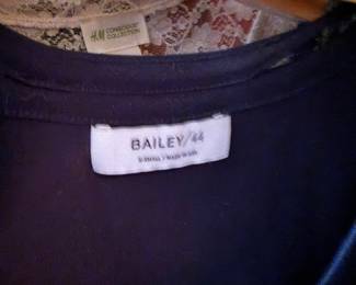 Bailey 44 Navy Blue Knit Top Made in USA