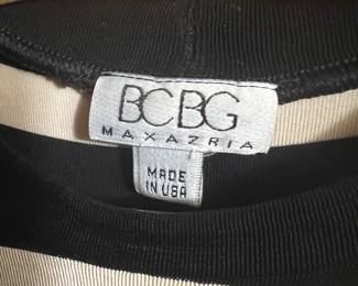 BCBG Maxazria Striped Ribbed Knit Top