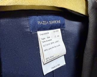 Piazza Sempione Wool Blend Check Blazer Size IT 44