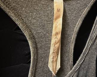 Bailey 44 Grey Ribbed Knit Racerback Tank Top