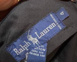 Black Cotton Ralph Lauren Trousers Size 4