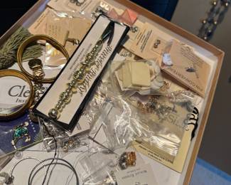 Gold Toned Jewelry Lot with Bracelet Buddy Tool