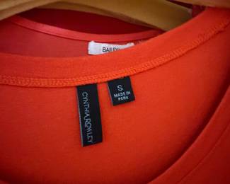 Cynthia Rowley Orange Cotton Knit Top Made in Peru