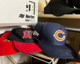 Chicago Blackhawks Bulls and Bears Sports Cap Collection