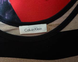 Calvin Klein Abstract Geometric Print Dress Size 4