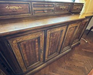 Walnut Parquetry Sideboard in Mediterranean Style