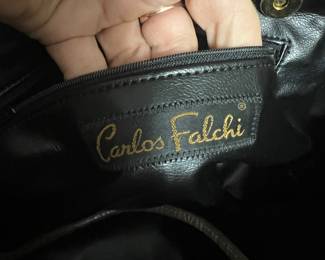 $650, Carlos Falchi Taupe Snakeskin Leather Drawstring Shoulder Bag Designer Slouchy Hobo Purse