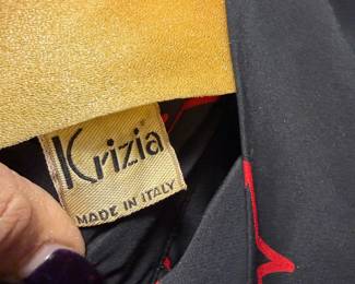 Krizia Italian Designer Graphic Pattern Jacket