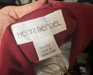 Henri Bendel Burgundy Silk Blouse