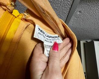Ted Lapidus Yellow French Boutique Haute Couture Dress