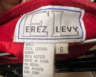 Red Leather Jacket by Erez Levy