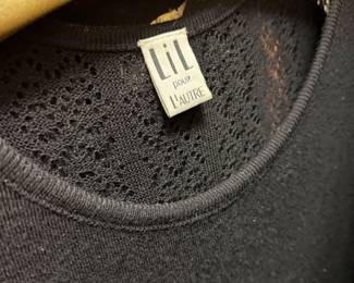 Black Pointelle Knit LIL pour L'AUTRE Top