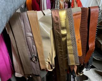 Collection of Assorted Leather and Metallic Waist Belts