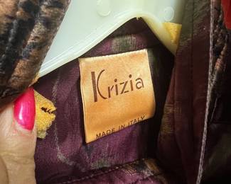 Krizia Quilted Silk Blend Jacket Made in Italy