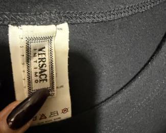 Versace Intimo Black Knit Jersey Top