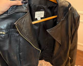 Black Leather Moto Jacket by Concepts by Aris