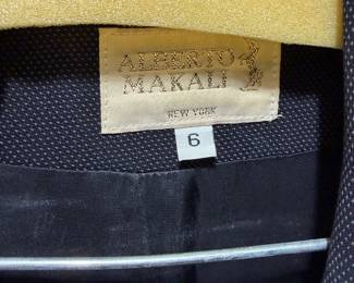 Alberto Makali Textured Navy Tailored Jacket Size 6