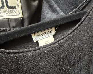 Black Textured Natori Top and Jean Leonard Jacket