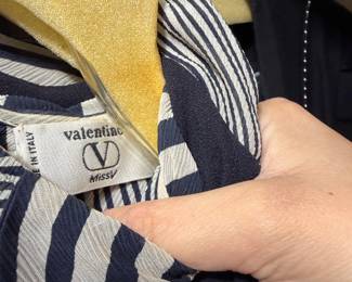 Striped Silk Valentino Miss V Italian Blouse