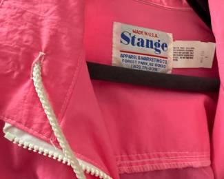 Stange Hot Pink Nylon Windbreaker Jacket with Drawstring