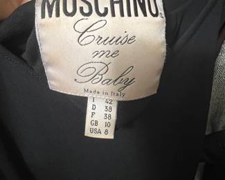 Moschino Cruise me Baby Black Italian Fashion Garment