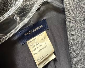 Piazza Sempione Grey Textured Wool Blazer